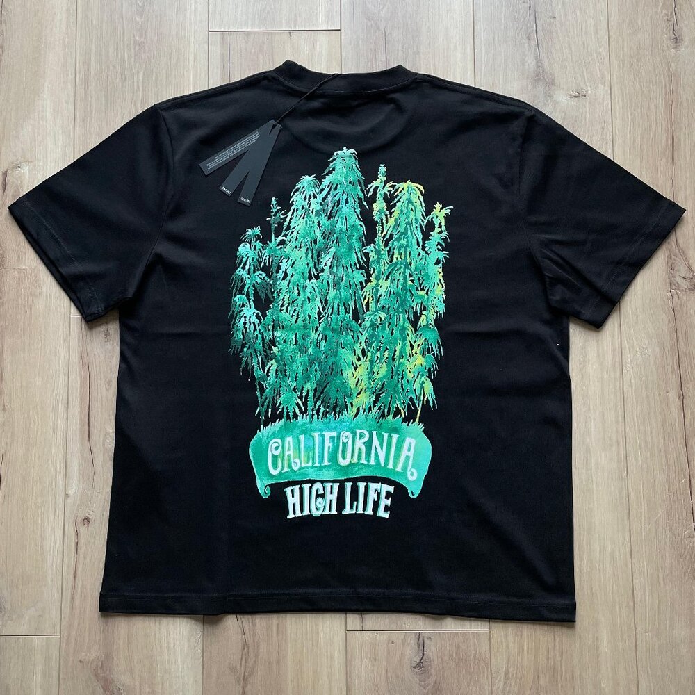 XXL Amiri Men's Graphic Printed Relaxed Fit T-Shirt Cotton Black